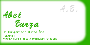 abel burza business card