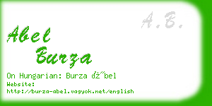 abel burza business card